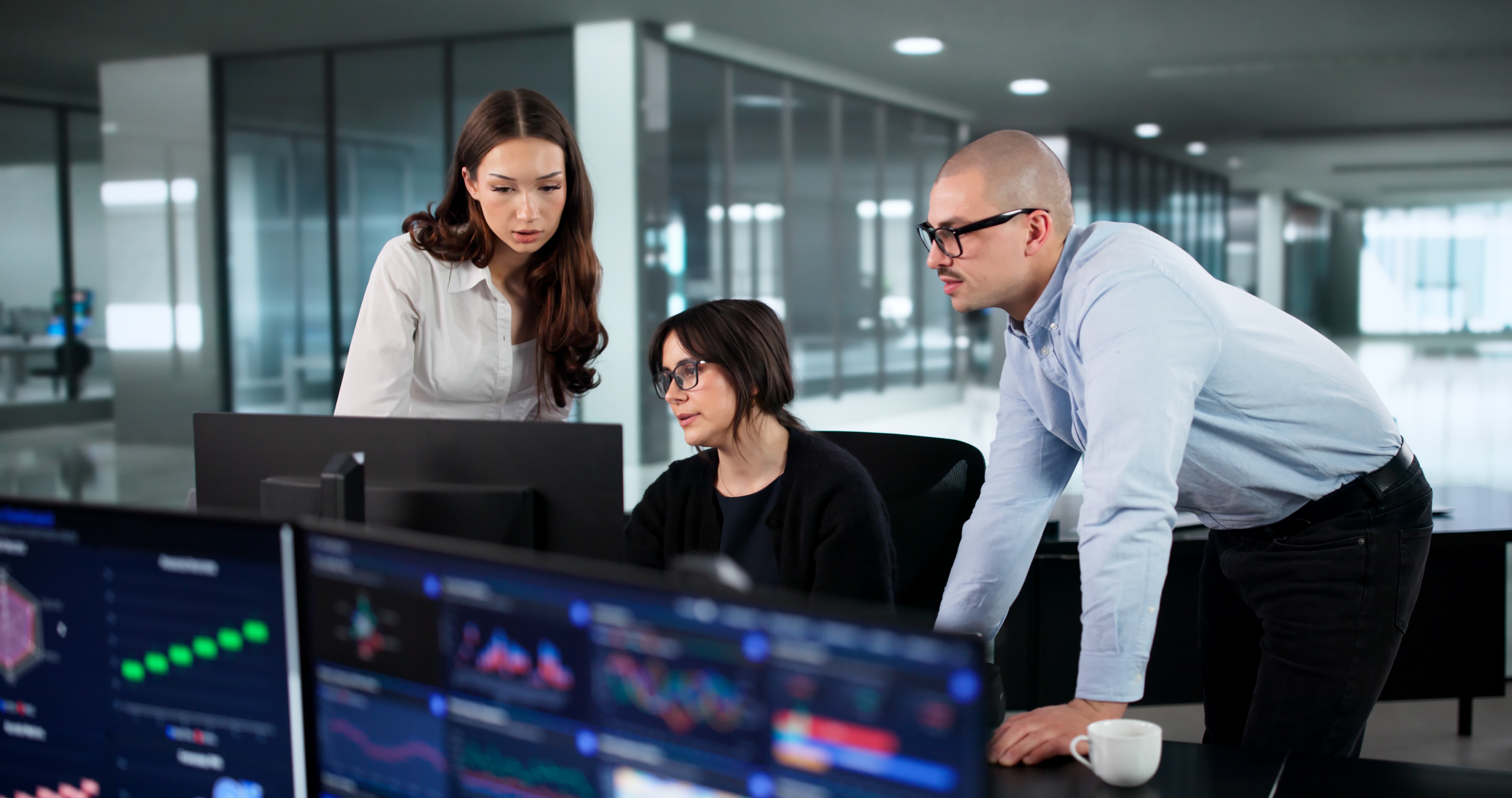 Data professionals at work